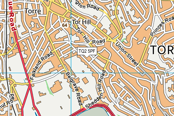TQ2 5PF map - OS VectorMap District (Ordnance Survey)