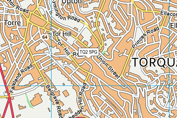 TQ2 5PG map - OS VectorMap District (Ordnance Survey)