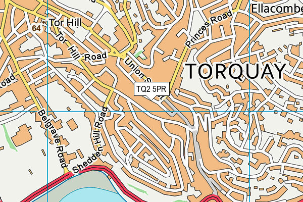 TQ2 5PR map - OS VectorMap District (Ordnance Survey)