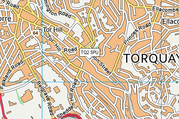 TQ2 5PU map - OS VectorMap District (Ordnance Survey)