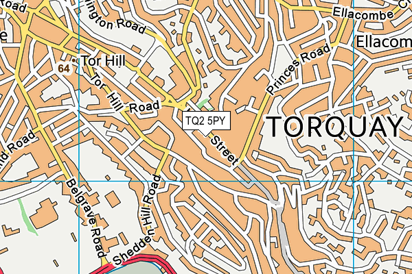 TQ2 5PY map - OS VectorMap District (Ordnance Survey)