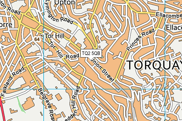 TQ2 5QB map - OS VectorMap District (Ordnance Survey)