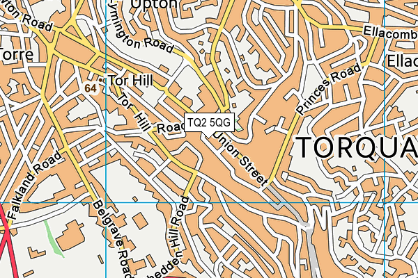 TQ2 5QG map - OS VectorMap District (Ordnance Survey)