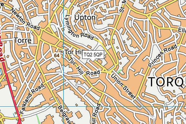 TQ2 5QP map - OS VectorMap District (Ordnance Survey)