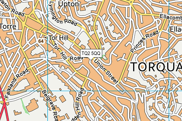 TQ2 5QQ map - OS VectorMap District (Ordnance Survey)