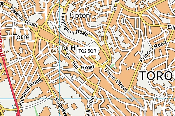 TQ2 5QR map - OS VectorMap District (Ordnance Survey)