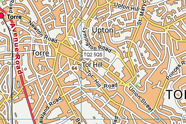 TQ2 5QS map - OS VectorMap District (Ordnance Survey)