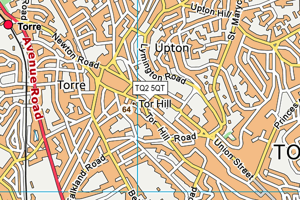 TQ2 5QT map - OS VectorMap District (Ordnance Survey)