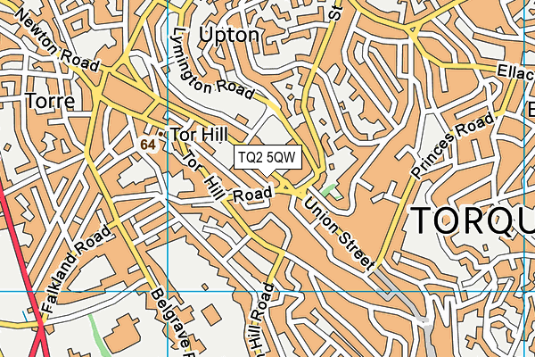 TQ2 5QW map - OS VectorMap District (Ordnance Survey)