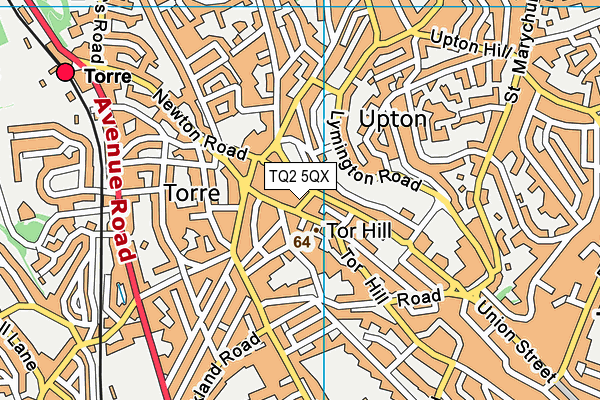 TQ2 5QX map - OS VectorMap District (Ordnance Survey)
