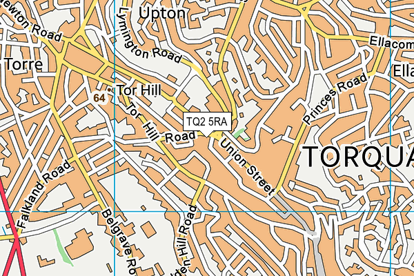 TQ2 5RA map - OS VectorMap District (Ordnance Survey)