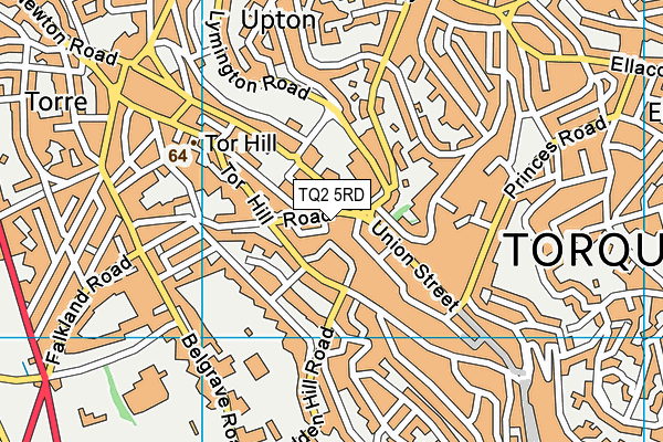 TQ2 5RD map - OS VectorMap District (Ordnance Survey)