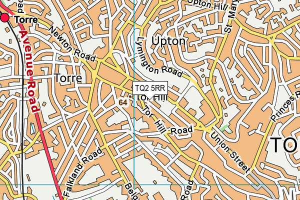 TQ2 5RR map - OS VectorMap District (Ordnance Survey)
