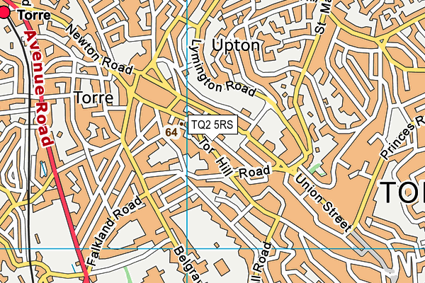 TQ2 5RS map - OS VectorMap District (Ordnance Survey)