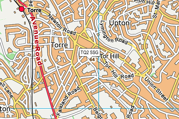 TQ2 5SG map - OS VectorMap District (Ordnance Survey)