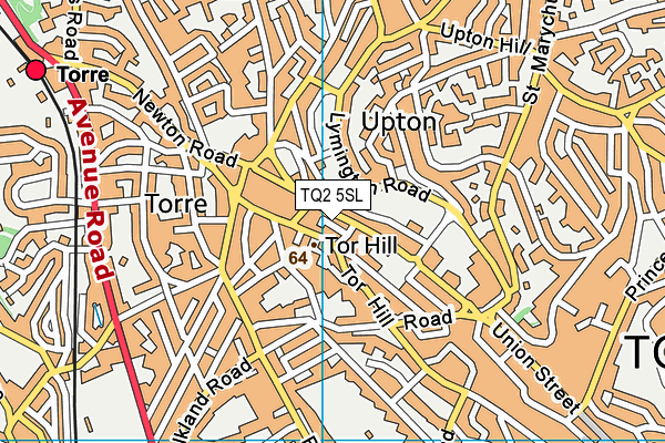 TQ2 5SL map - OS VectorMap District (Ordnance Survey)