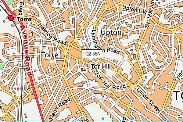 TQ2 5SN map - OS VectorMap District (Ordnance Survey)