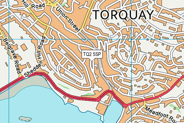 TQ2 5SP map - OS VectorMap District (Ordnance Survey)