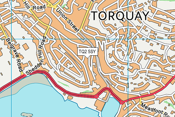 TQ2 5SY map - OS VectorMap District (Ordnance Survey)