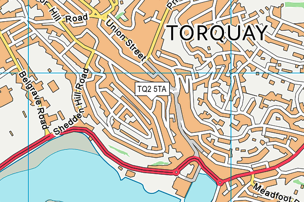 TQ2 5TA map - OS VectorMap District (Ordnance Survey)