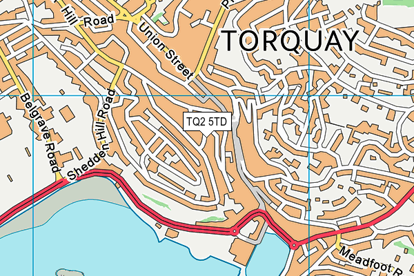 TQ2 5TD map - OS VectorMap District (Ordnance Survey)