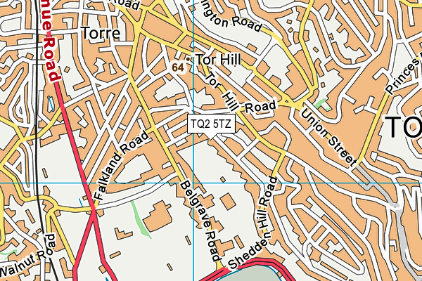 TQ2 5TZ map - OS VectorMap District (Ordnance Survey)