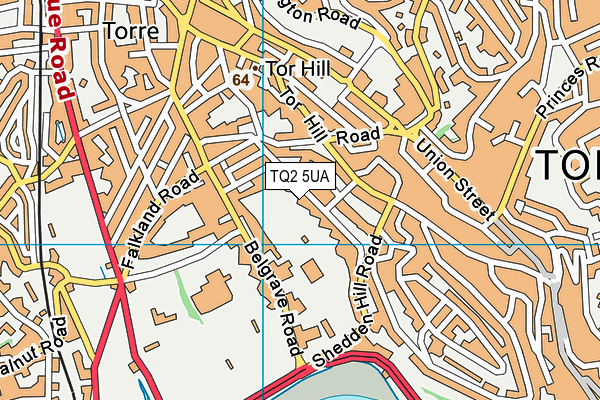 TQ2 5UA map - OS VectorMap District (Ordnance Survey)