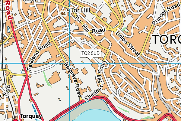 TQ2 5UD map - OS VectorMap District (Ordnance Survey)