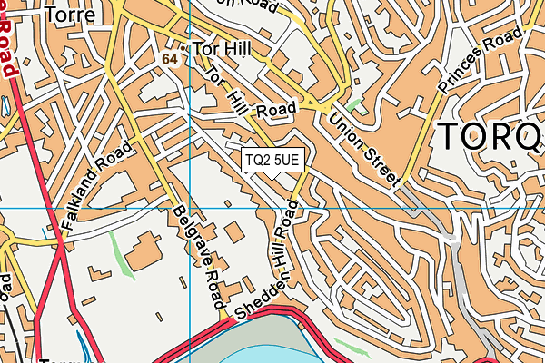 TQ2 5UE map - OS VectorMap District (Ordnance Survey)