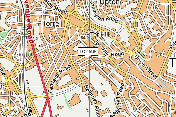 TQ2 5UF map - OS VectorMap District (Ordnance Survey)