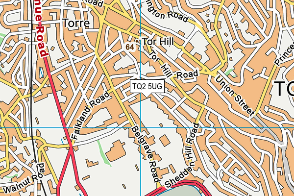 TQ2 5UG map - OS VectorMap District (Ordnance Survey)