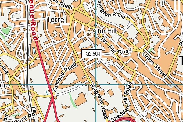 TQ2 5UJ map - OS VectorMap District (Ordnance Survey)