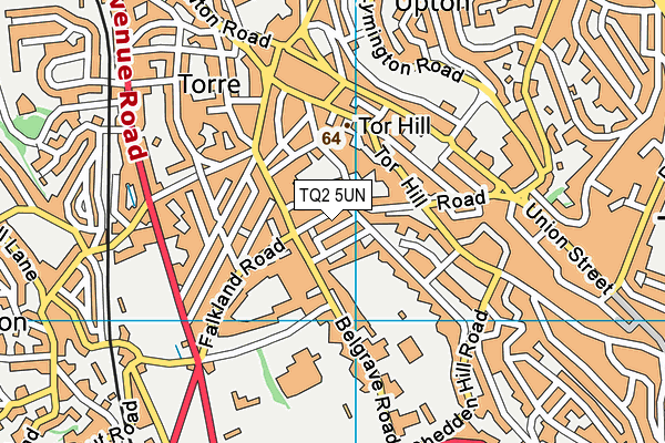 TQ2 5UN map - OS VectorMap District (Ordnance Survey)