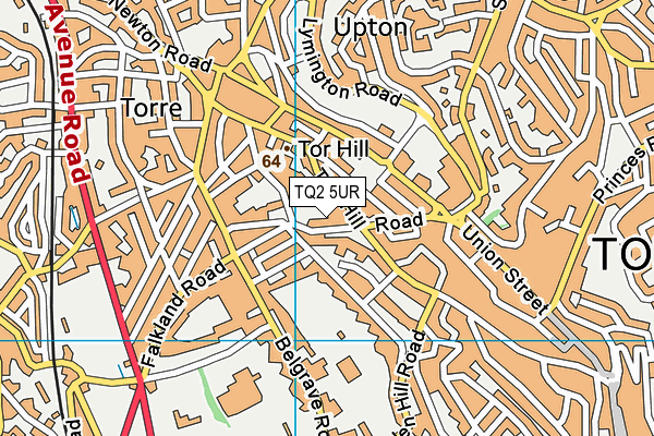 TQ2 5UR map - OS VectorMap District (Ordnance Survey)