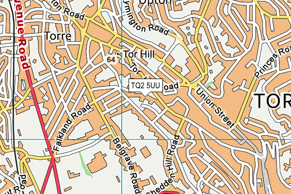 TQ2 5UU map - OS VectorMap District (Ordnance Survey)