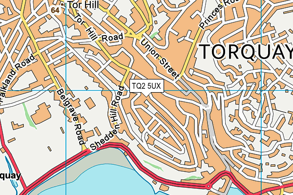 TQ2 5UX map - OS VectorMap District (Ordnance Survey)