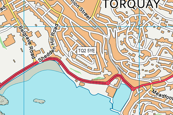 TQ2 5YE map - OS VectorMap District (Ordnance Survey)