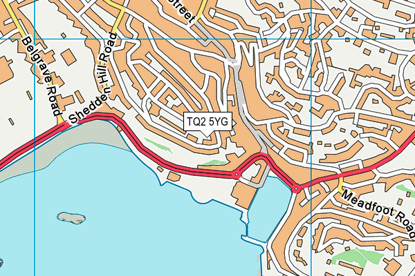 TQ2 5YG map - OS VectorMap District (Ordnance Survey)