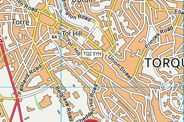 TQ2 5YH map - OS VectorMap District (Ordnance Survey)