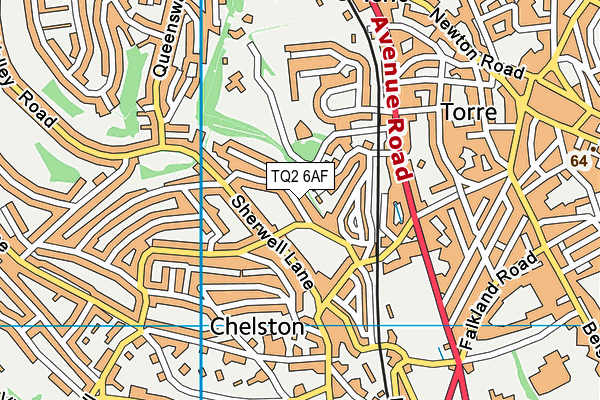 TQ2 6AF map - OS VectorMap District (Ordnance Survey)