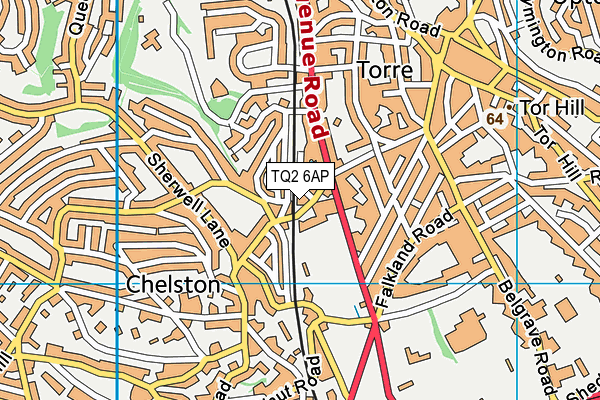 Cockington Primary School map (TQ2 6AP) - OS VectorMap District (Ordnance Survey)