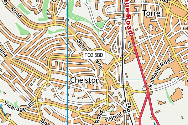 TQ2 6BD map - OS VectorMap District (Ordnance Survey)