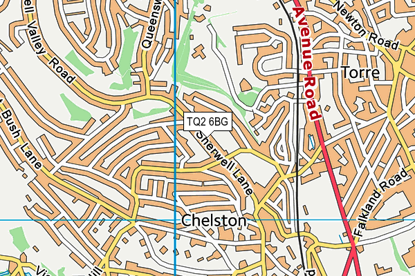 TQ2 6BG map - OS VectorMap District (Ordnance Survey)