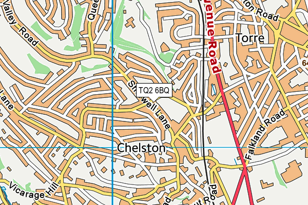 TQ2 6BQ map - OS VectorMap District (Ordnance Survey)