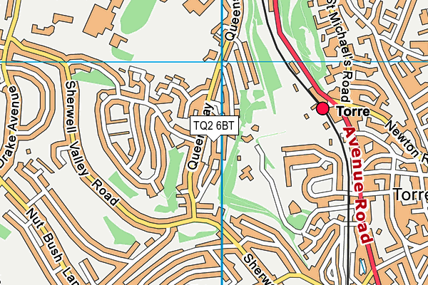 TQ2 6BT map - OS VectorMap District (Ordnance Survey)