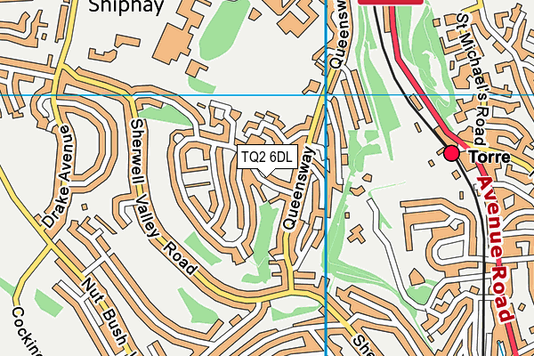 TQ2 6DL map - OS VectorMap District (Ordnance Survey)