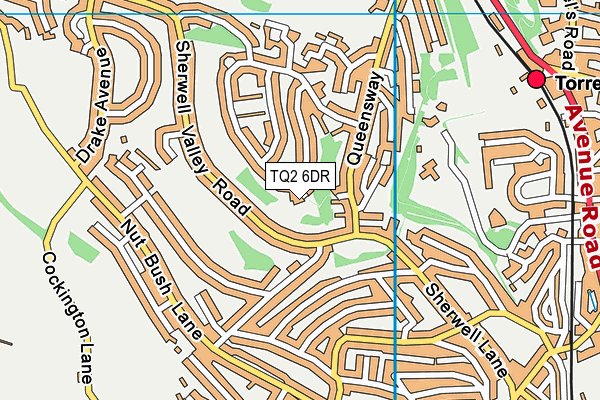 TQ2 6DR map - OS VectorMap District (Ordnance Survey)