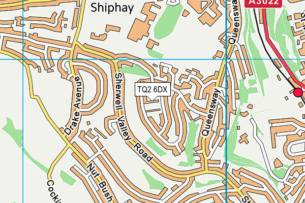 TQ2 6DX map - OS VectorMap District (Ordnance Survey)