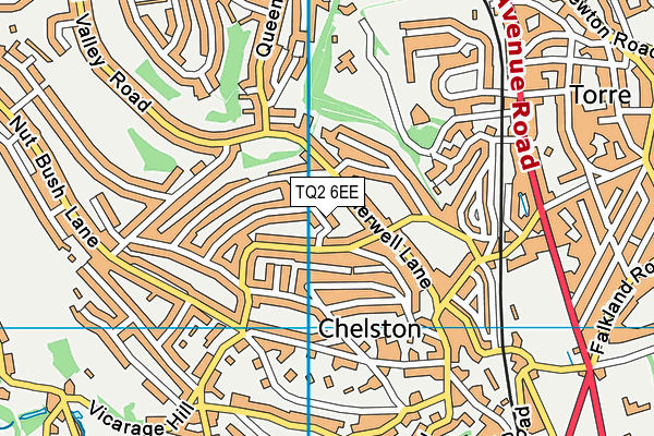 TQ2 6EE map - OS VectorMap District (Ordnance Survey)
