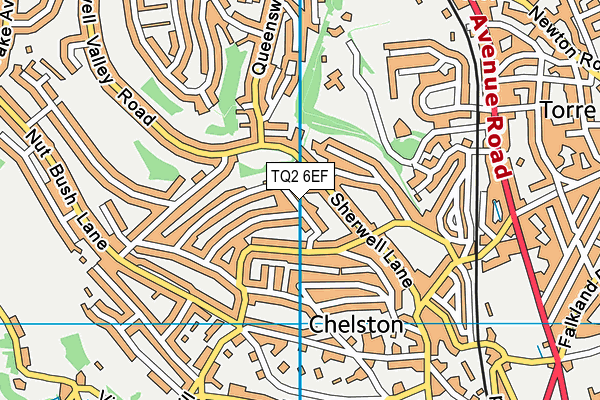 TQ2 6EF map - OS VectorMap District (Ordnance Survey)